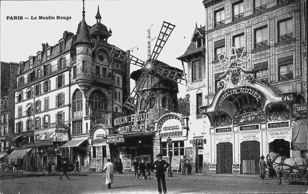 Rok 1900 - Moulin Rouge, Paryż