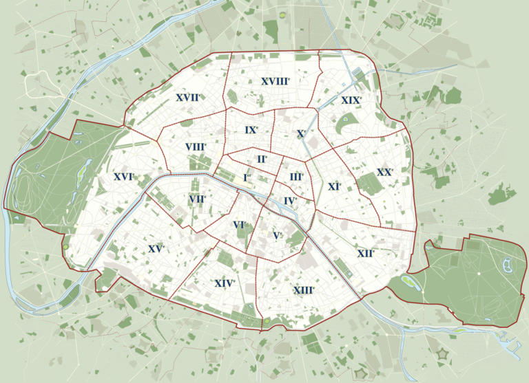 Dzielnice Paryża – Opisy dzielnic + mapa